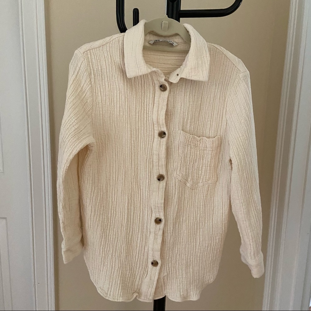 Textured button up Zara